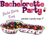 Bachelorette Party White Hott Products Pecker Party Candy Tray - Penis Chip Bowl